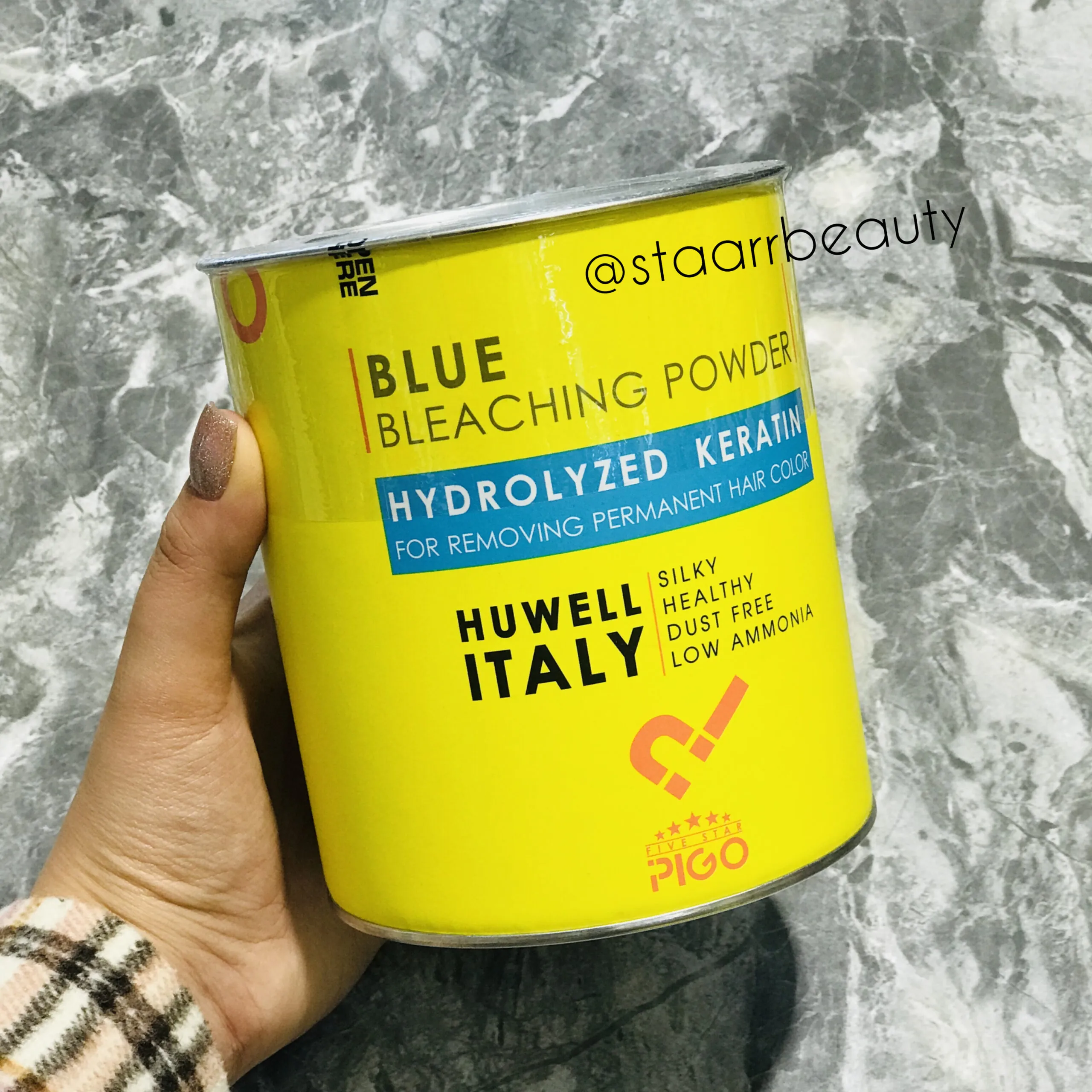 ProductID-49893.webp پودر دکلره آبی پیگو PIGO حجم 400 گرم - تصویر 1