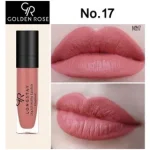 رژ لب مایع مات گلدن رز شماره 17