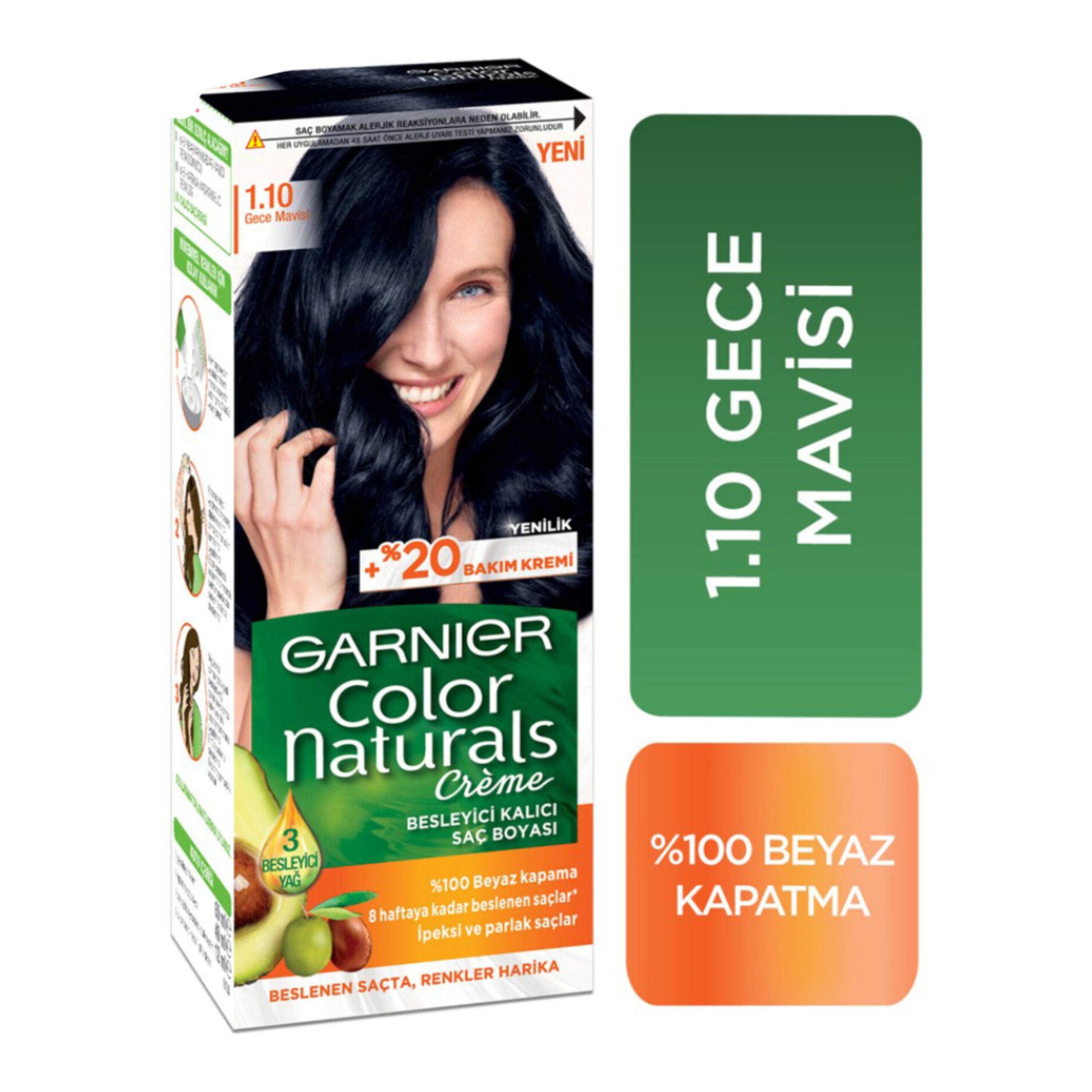 InShot_20250502_152651800 کیت رنگ مو گارنیر شماره 1/10 مشکی پر کلاغی - Image 1