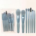 ست براش 8 تکه کیفی مینی ساده آبی