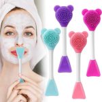 براش ماسک دوطرفه سیلیکونی طرح خرسی