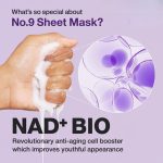 ماسک نکی ضد چروک بایولیفتینگ نامبوزین شماره 9 بسته تکی به همرا باند لیفت NUMBUZIN NO.9 NAD+ BIO LIFTING-SIL FULL FACE MASK - تصویر 2