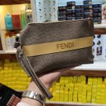 کیف ارایشی کنفی رنگ قهوه ای