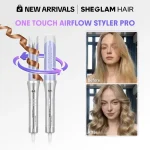 کرلی بنفش شیگلم سایز 25 میل | دستگاه حالت دهنده مو شیگلم با جریان هوا (Air Flow) - تصویر 11